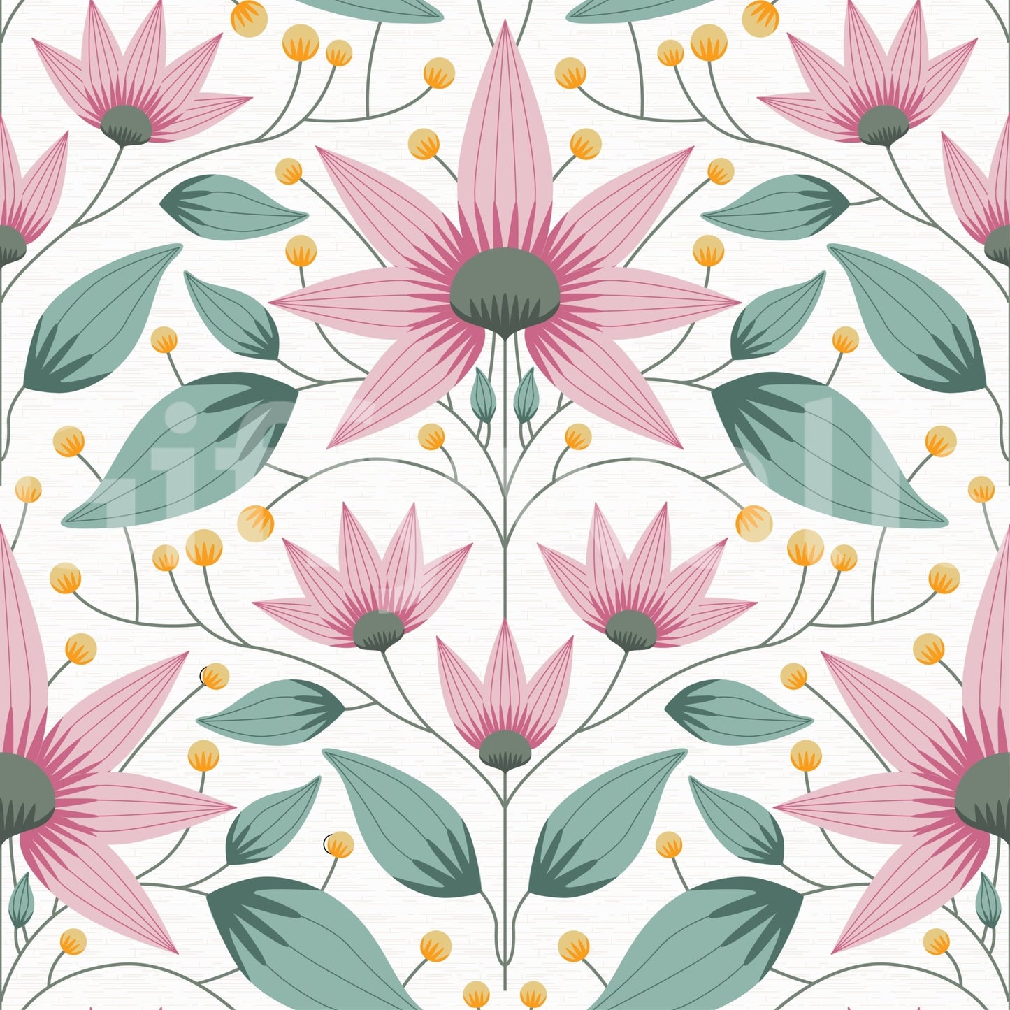 Blossom Symmetry pink Wallpaper⁠