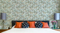 Blue abstract watercolor wallpaper design

