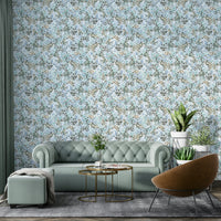 Abstract blue brushstroke wallpaper pattern

