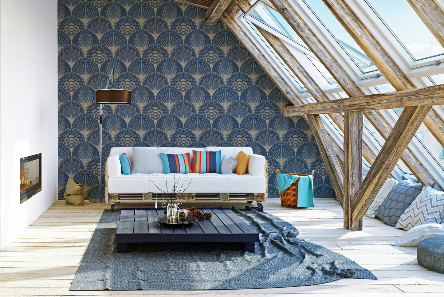 Elegant Deco wallpaper pattern

