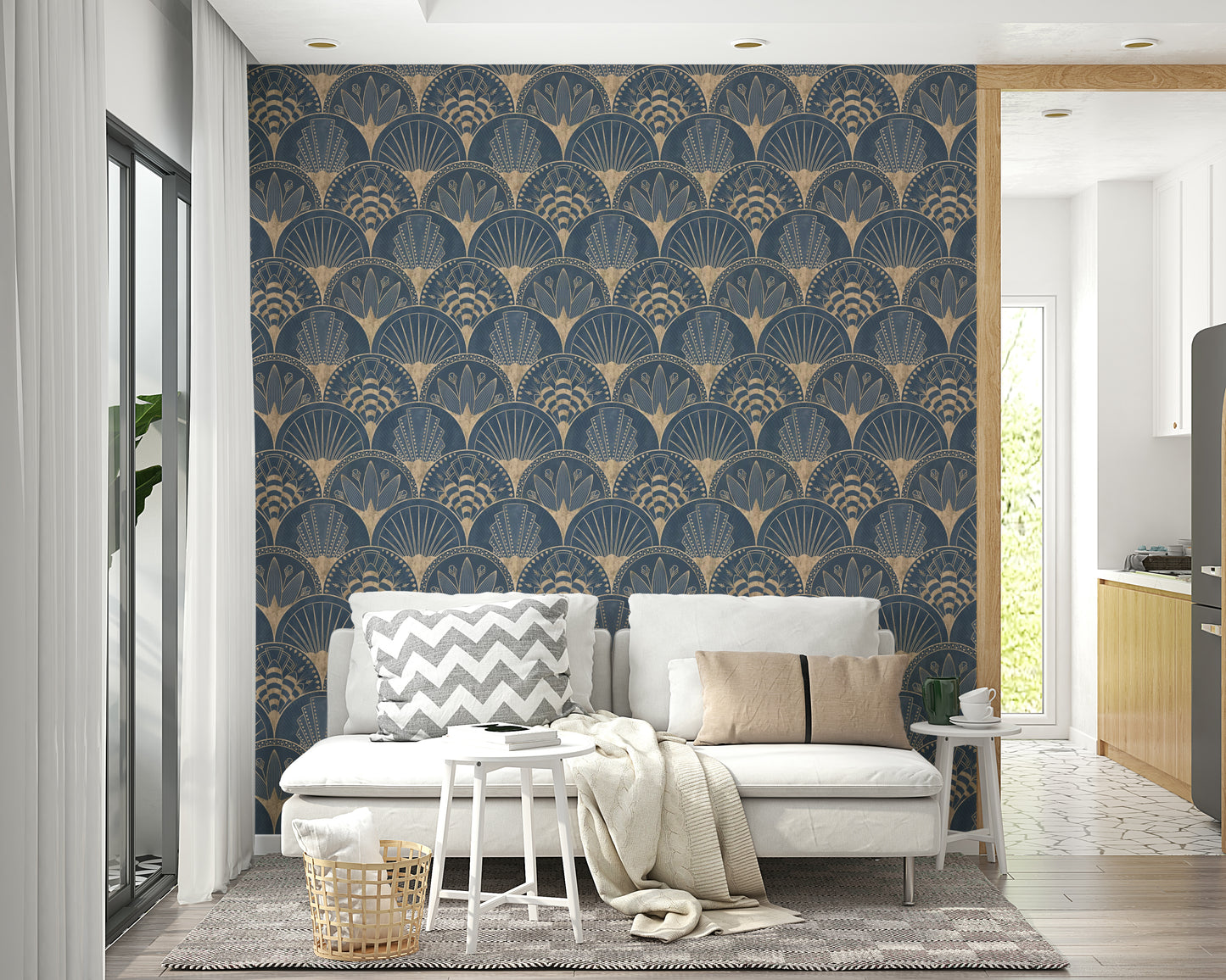 Geometric golden fan wallpaper

