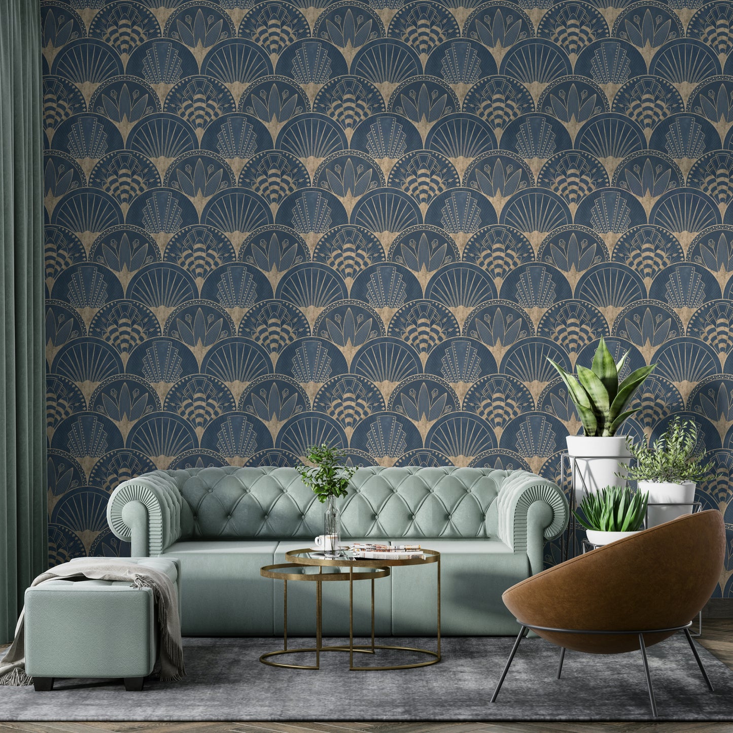 Art Deco mural for walls

