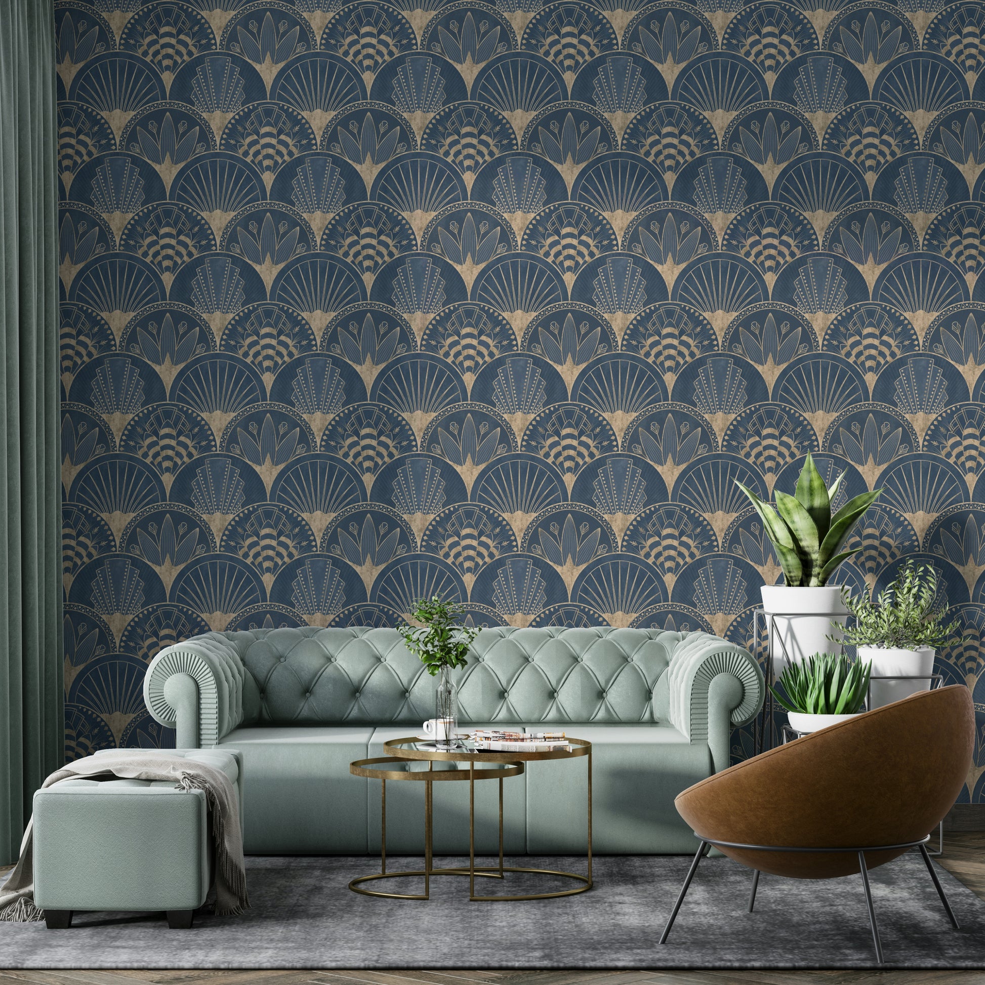 Art Deco mural for walls

