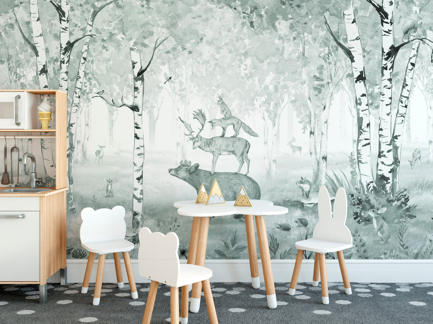 Blue Bear King Wallpaper Murals - Giffywalls