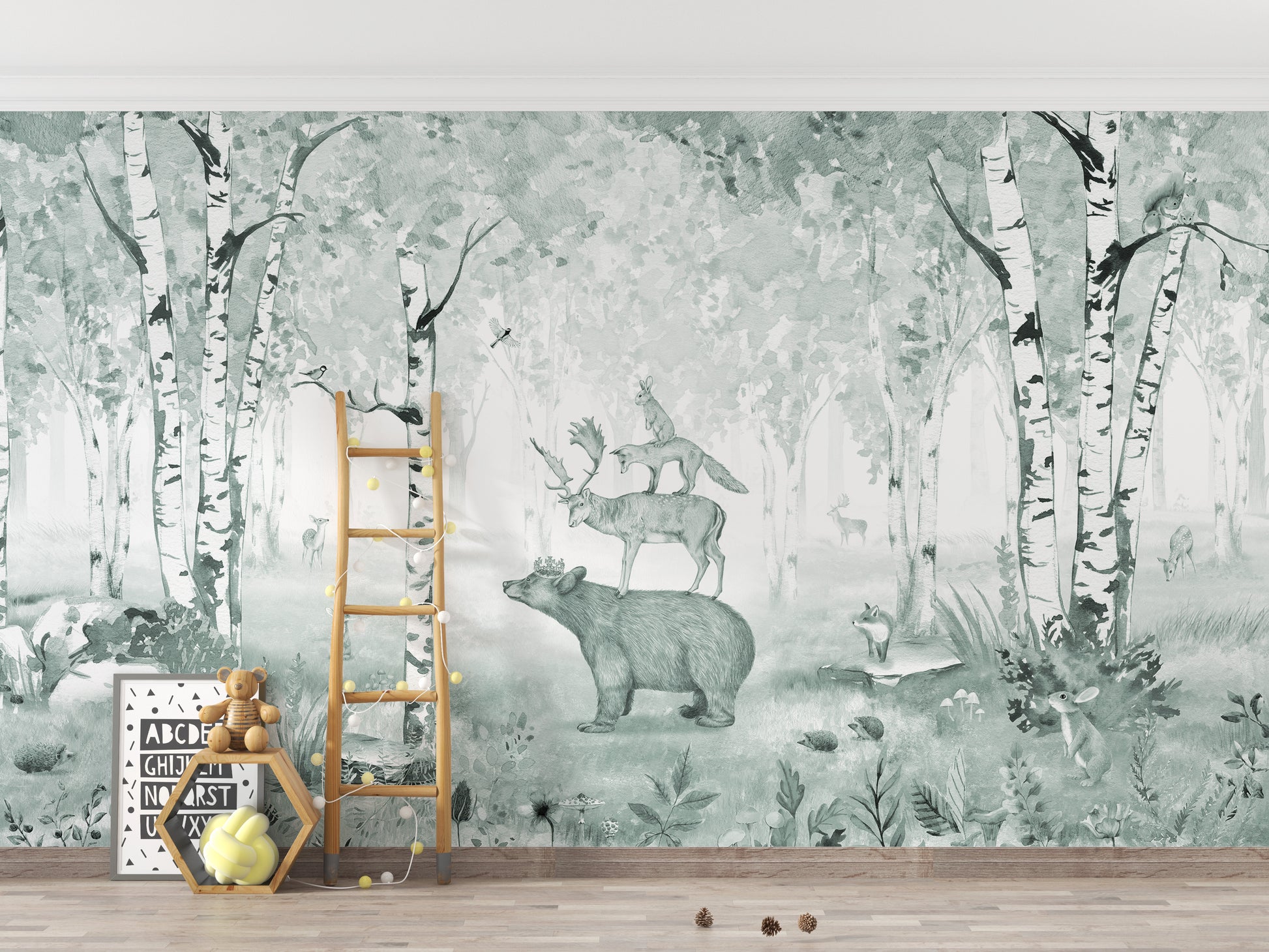 Blue Bear King Wallpaper Murals - Giffywalls