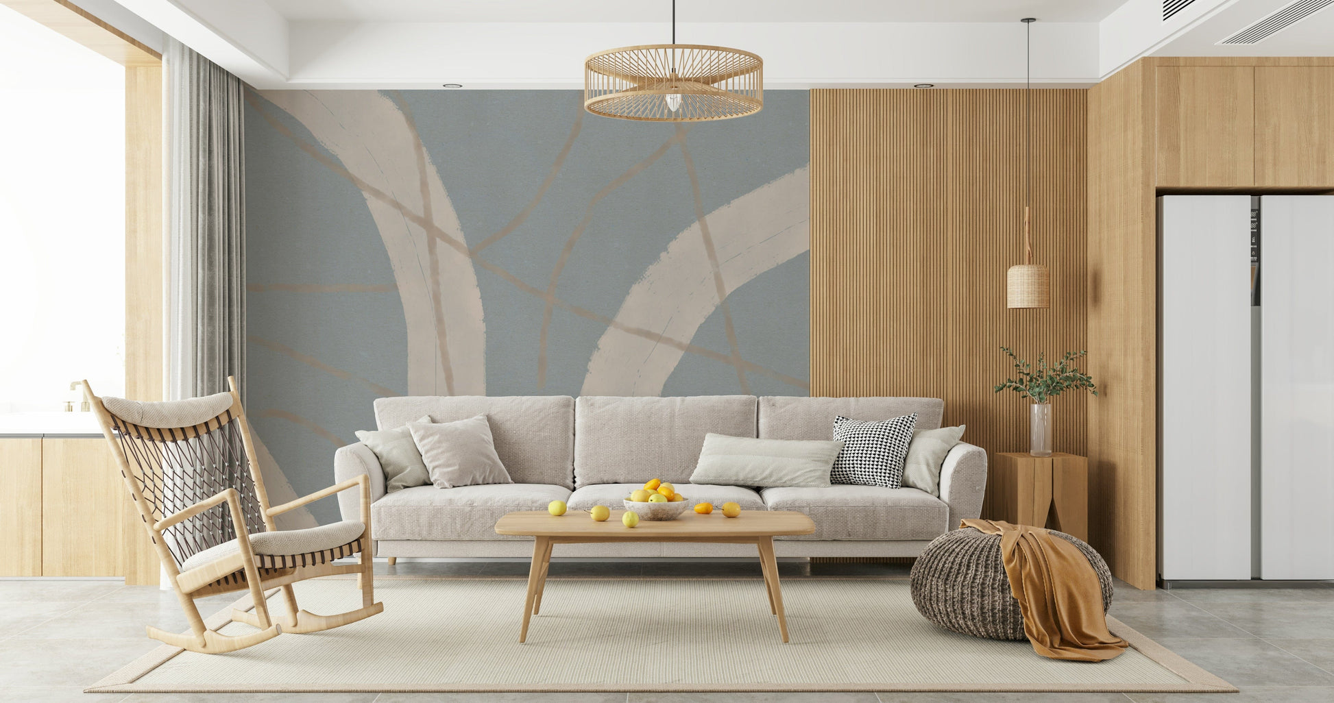 A serene flowing design wall mural for your decor.