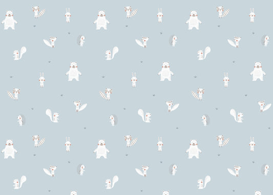 Forest Animals Blue Wallpaper For Walls