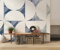 Blue Circle Dance Wall Mural - 2761196