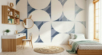 Blue Circle Dance Wall Mural - 2761196