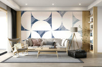 Blue Circle Dance Wall Mural - 2761196