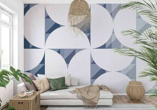 Blue Circle Dance Wall Mural - 2761196