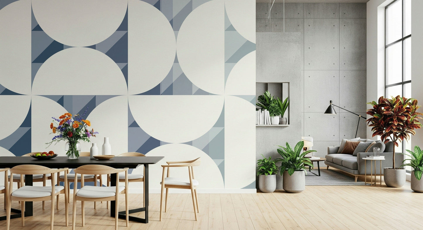 Blue Circle Dance Wall Mural - 2761196