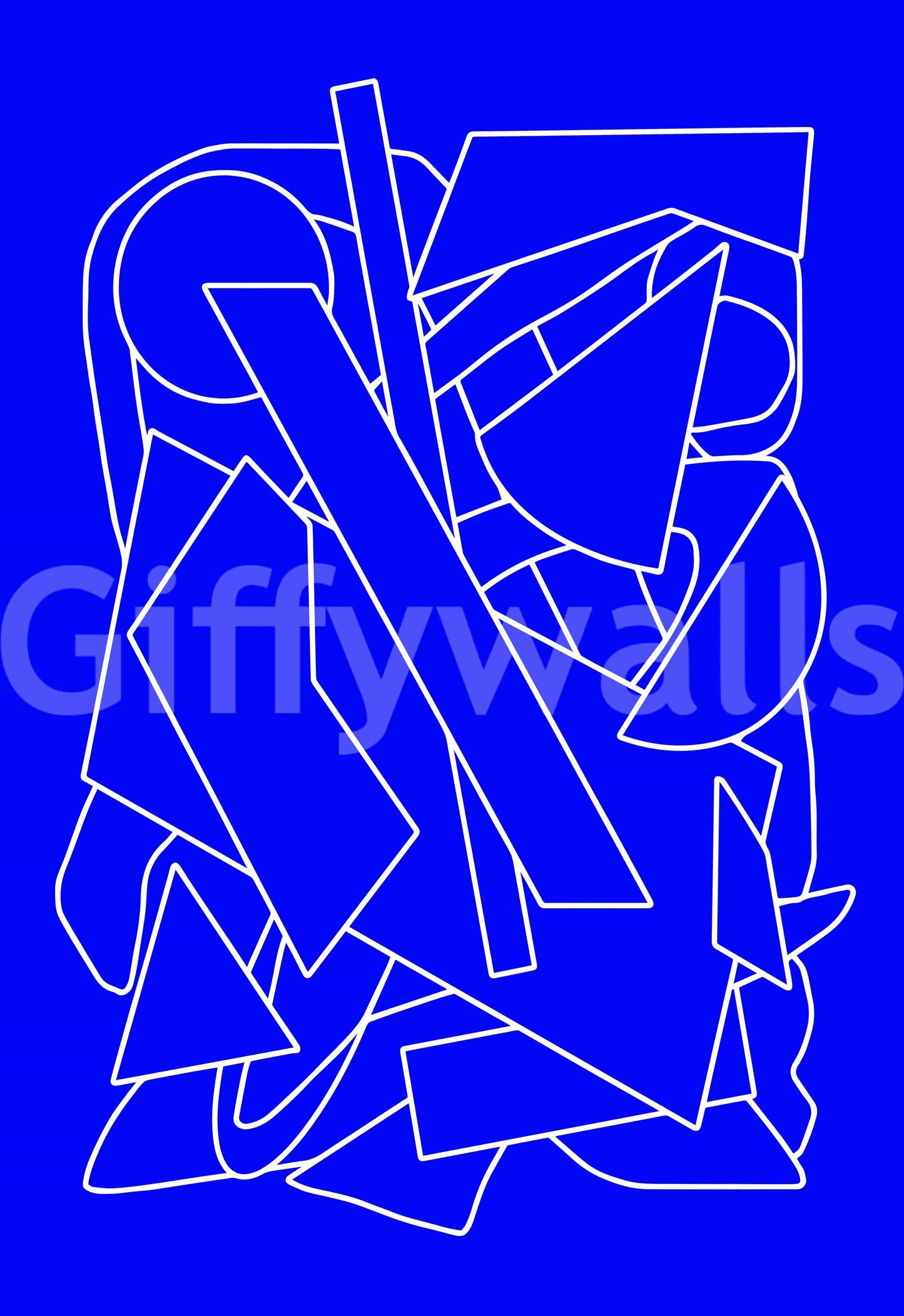 A high-quality serene blue wall mural for walls.