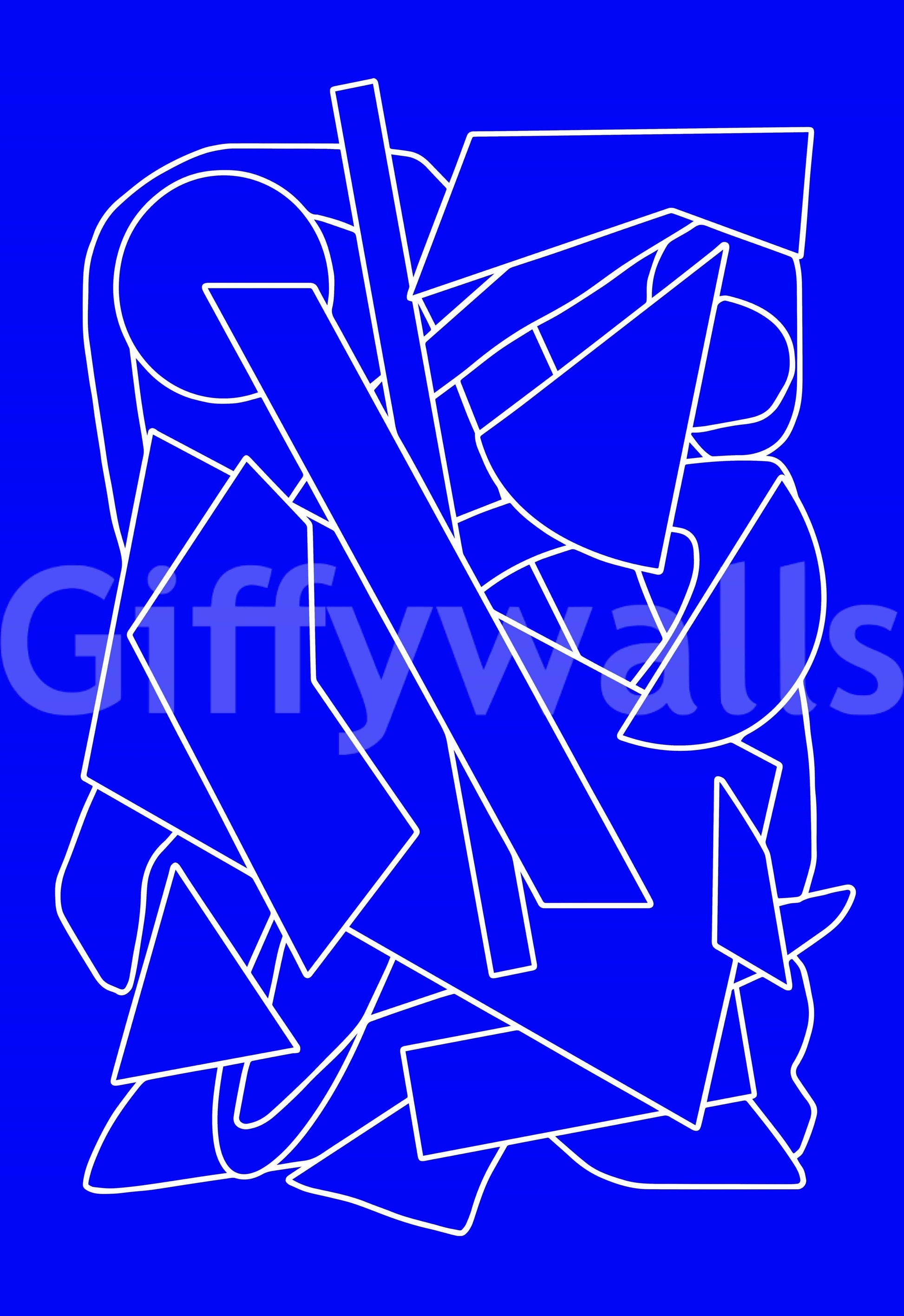 A high-quality serene blue wall mural for walls.