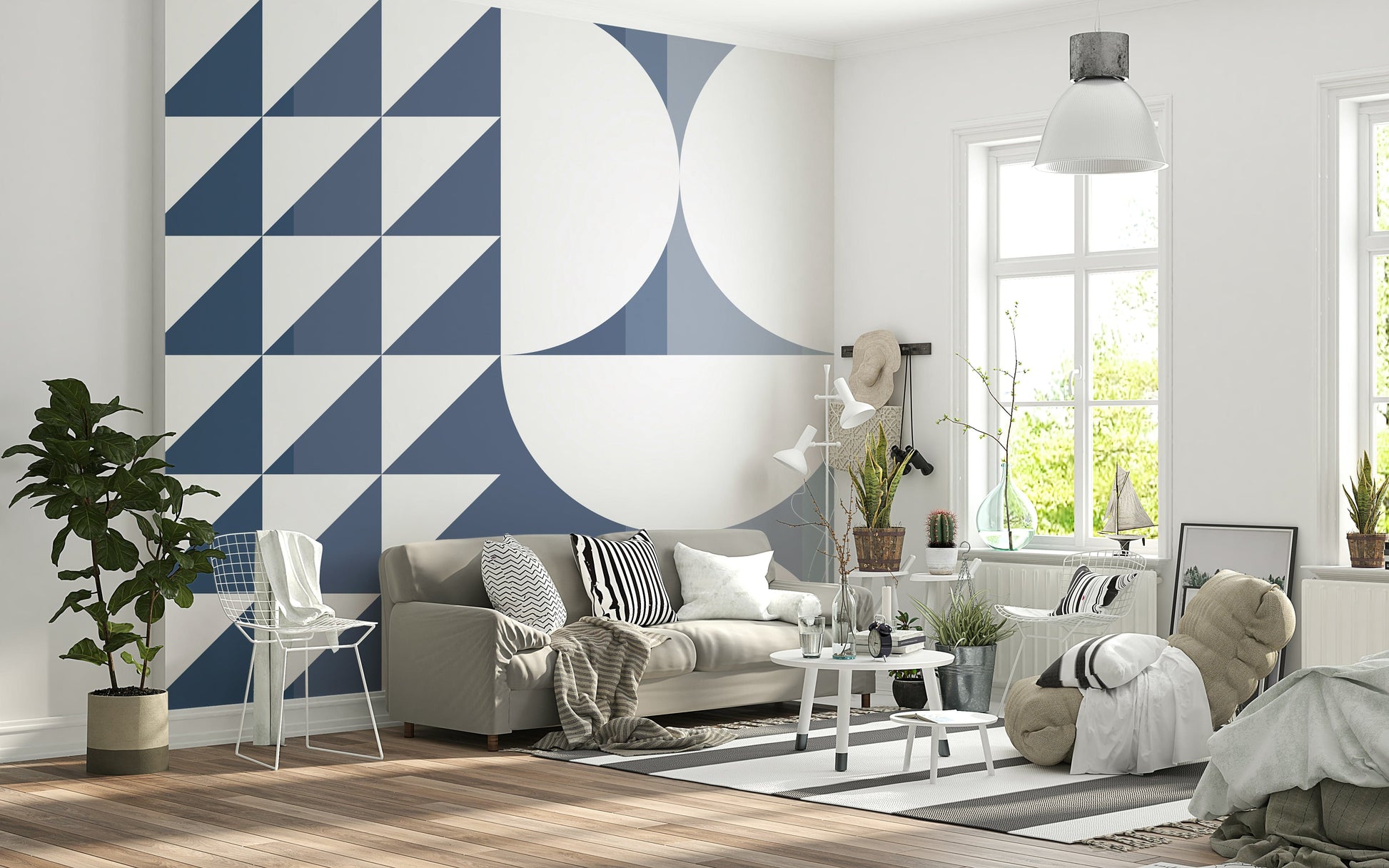 A serene modern pattern wall mural for your decor.