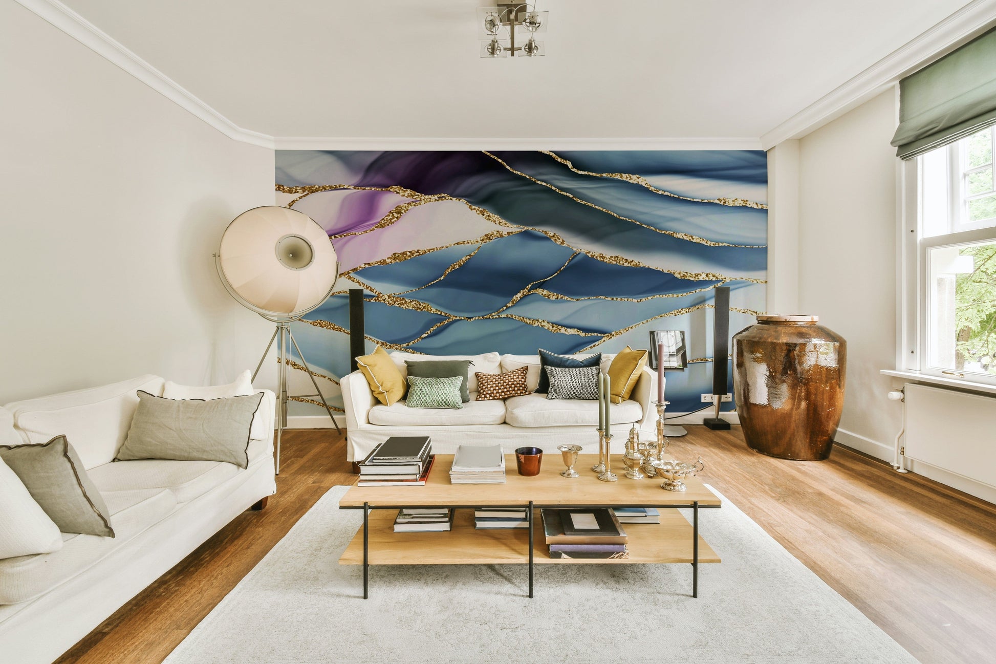 A sophisticated and luxurious wall covering.

