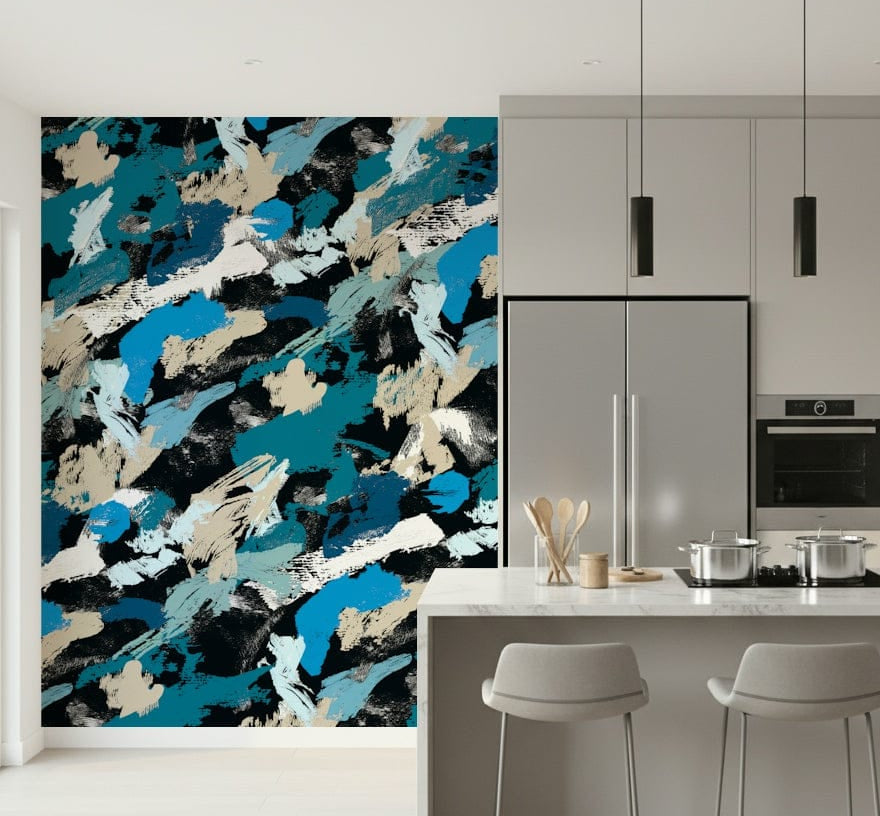 A contemplative subtle color wallpaper mural for a feature wall.

