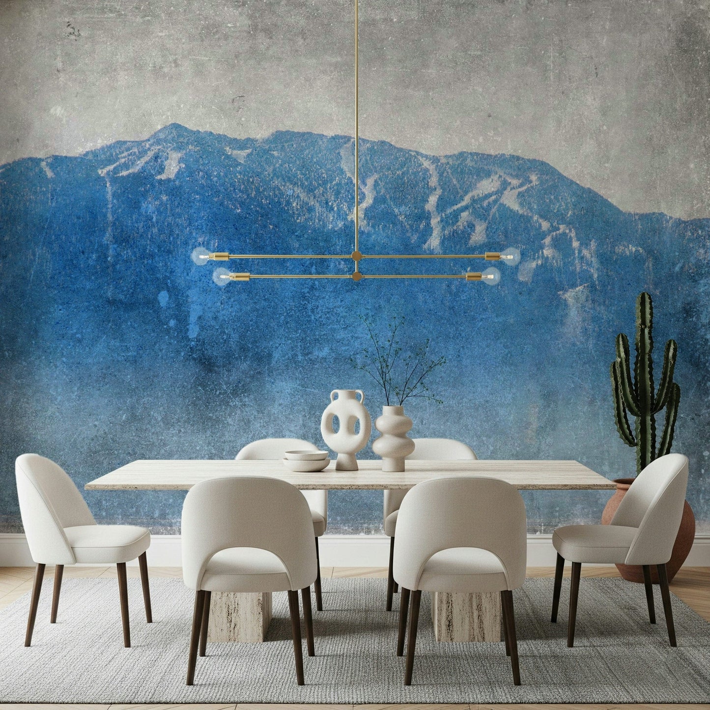 Blue Mountain Vista Wall Mural -2671431