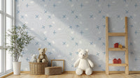 Dotted flight path wallpaper with planes
