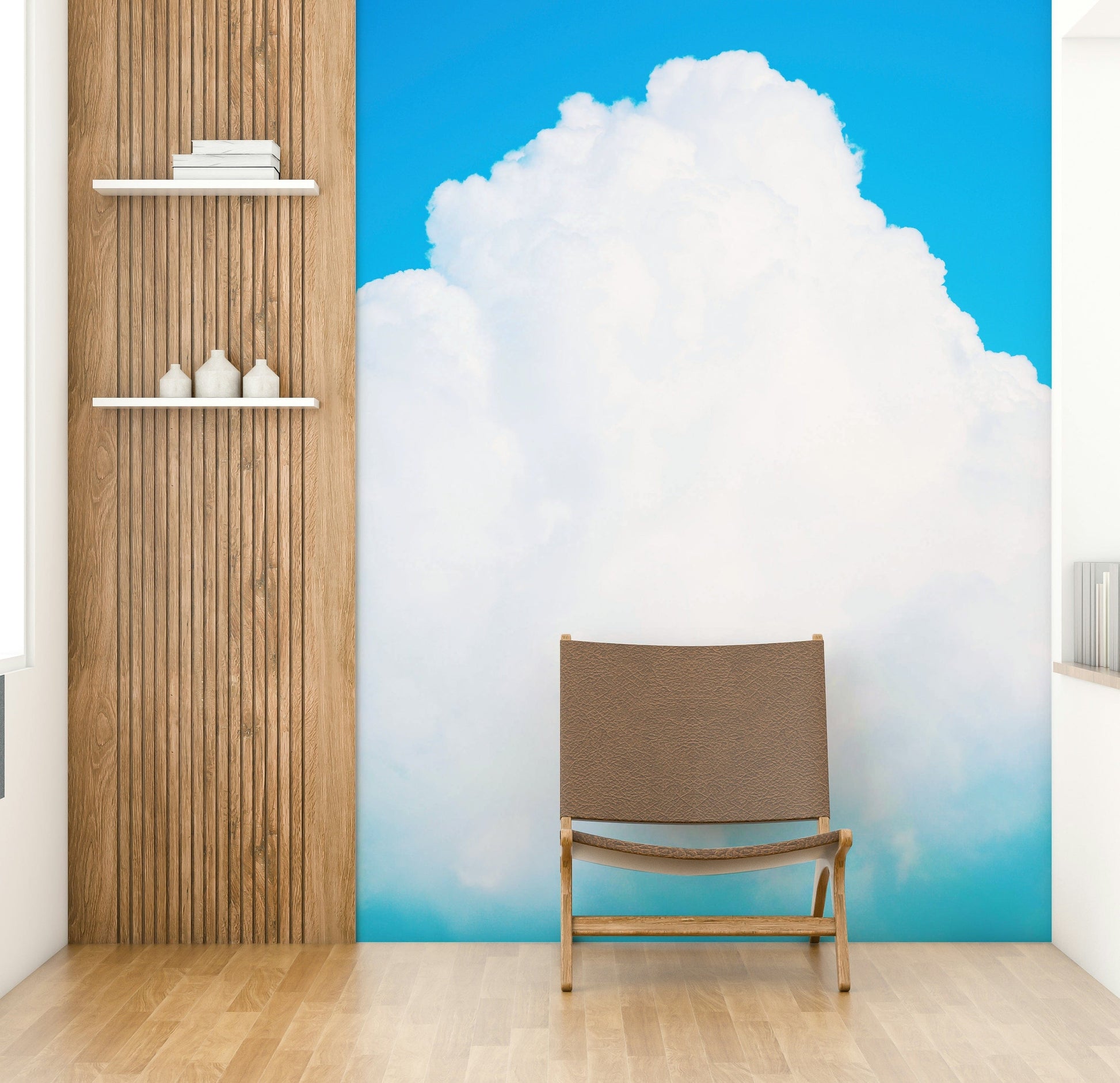 A contemplative cloudscape wallpaper mural for a feature wall.

