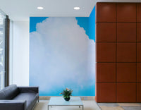 A tranquil white cloud wall mural for your decor.

