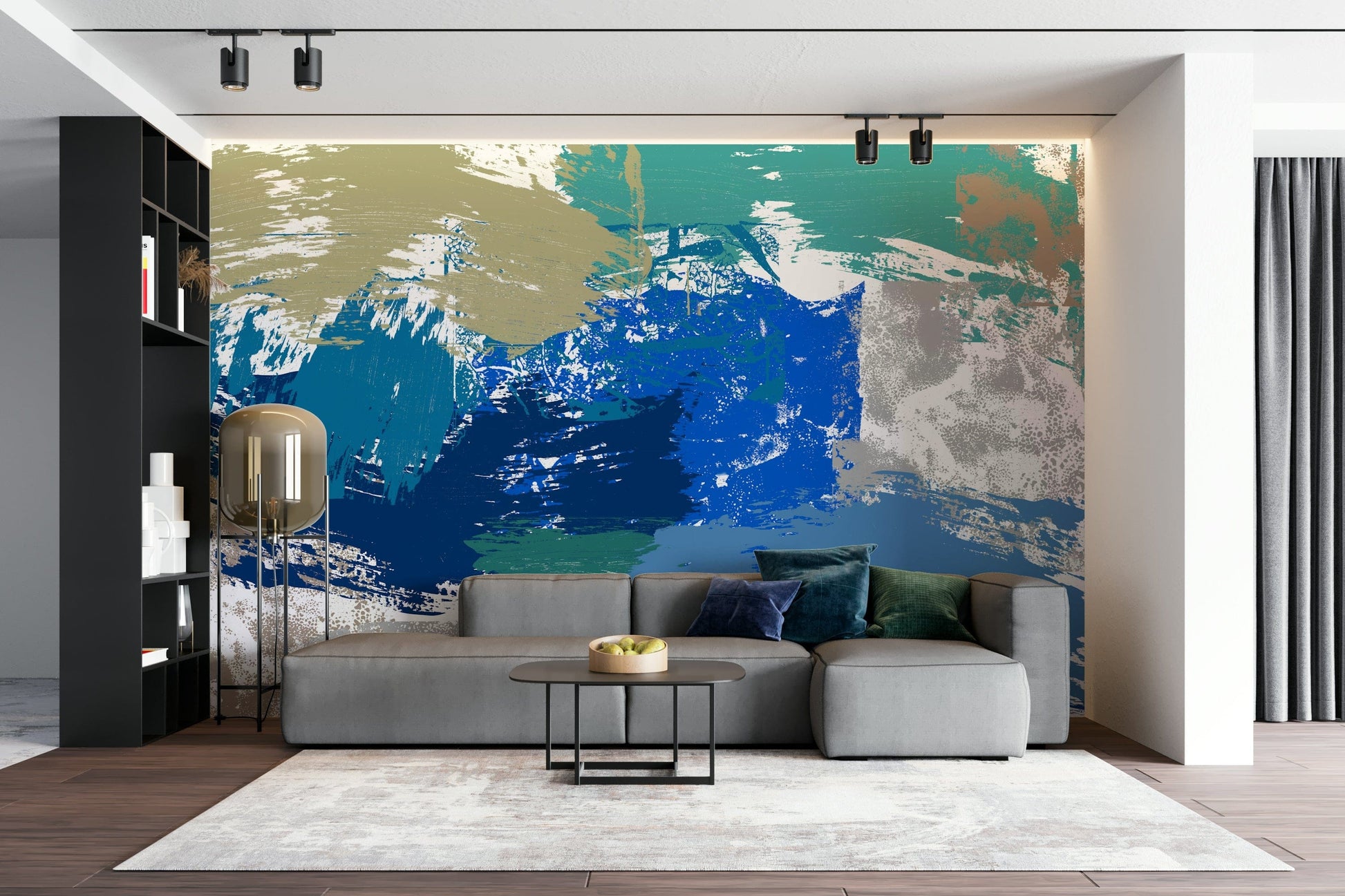A beautiful modern texture wall mural for a living room.

