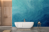 Bathroom Serenity: Ocean Explosion Wallpaper Mural
