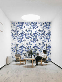 A contemplative flower garden wallpaper mural for a feature wall.

