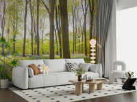 Forest vista Bluebell Woods large wall art bright woodland scene