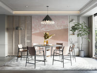 Tranquil seaside wallpaper with blush hues

