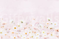 Light pink wildflower mural

