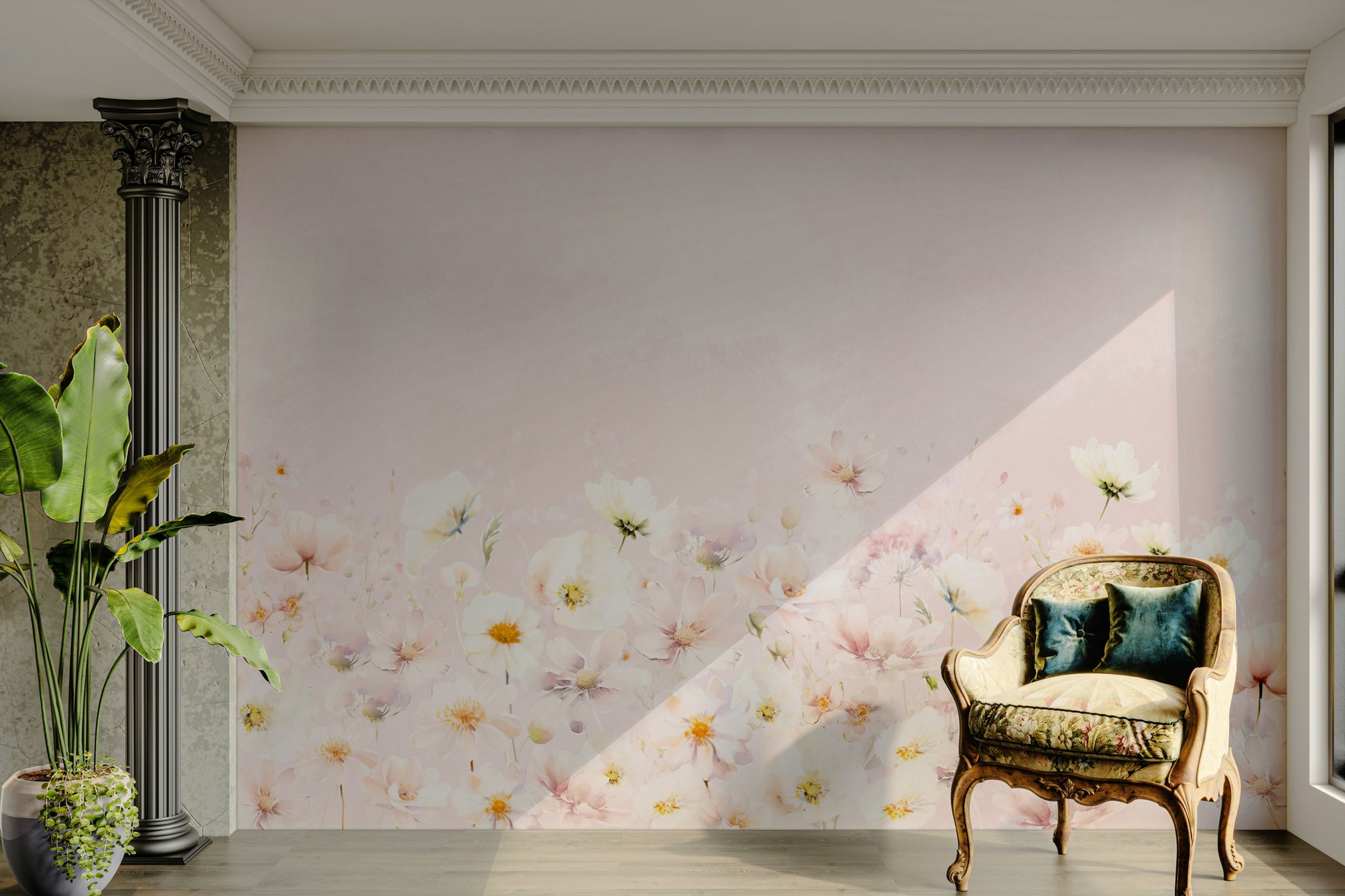 Gentle blossom wallpaper design

