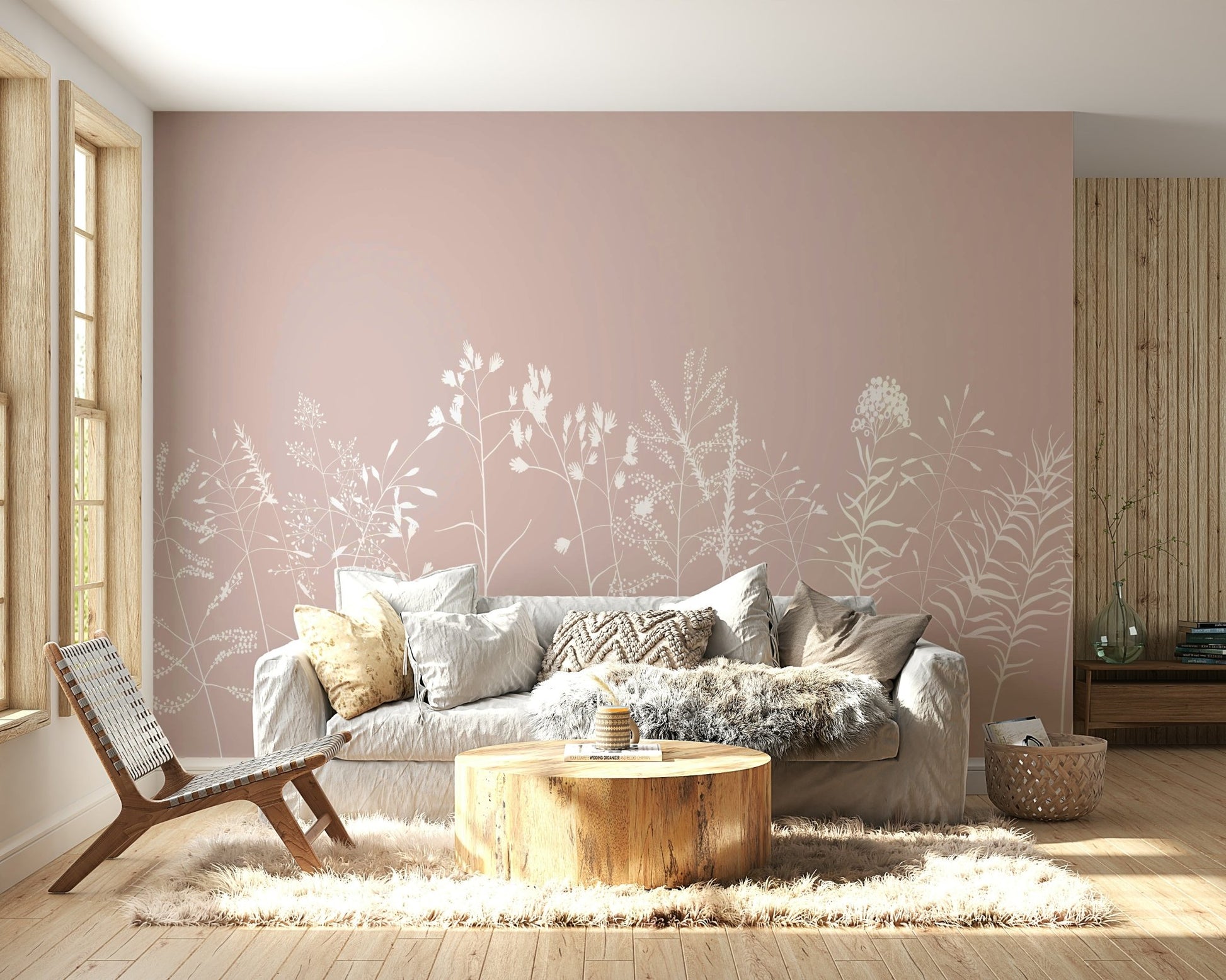 The image shows an artistic impression of a serene floral scene.


