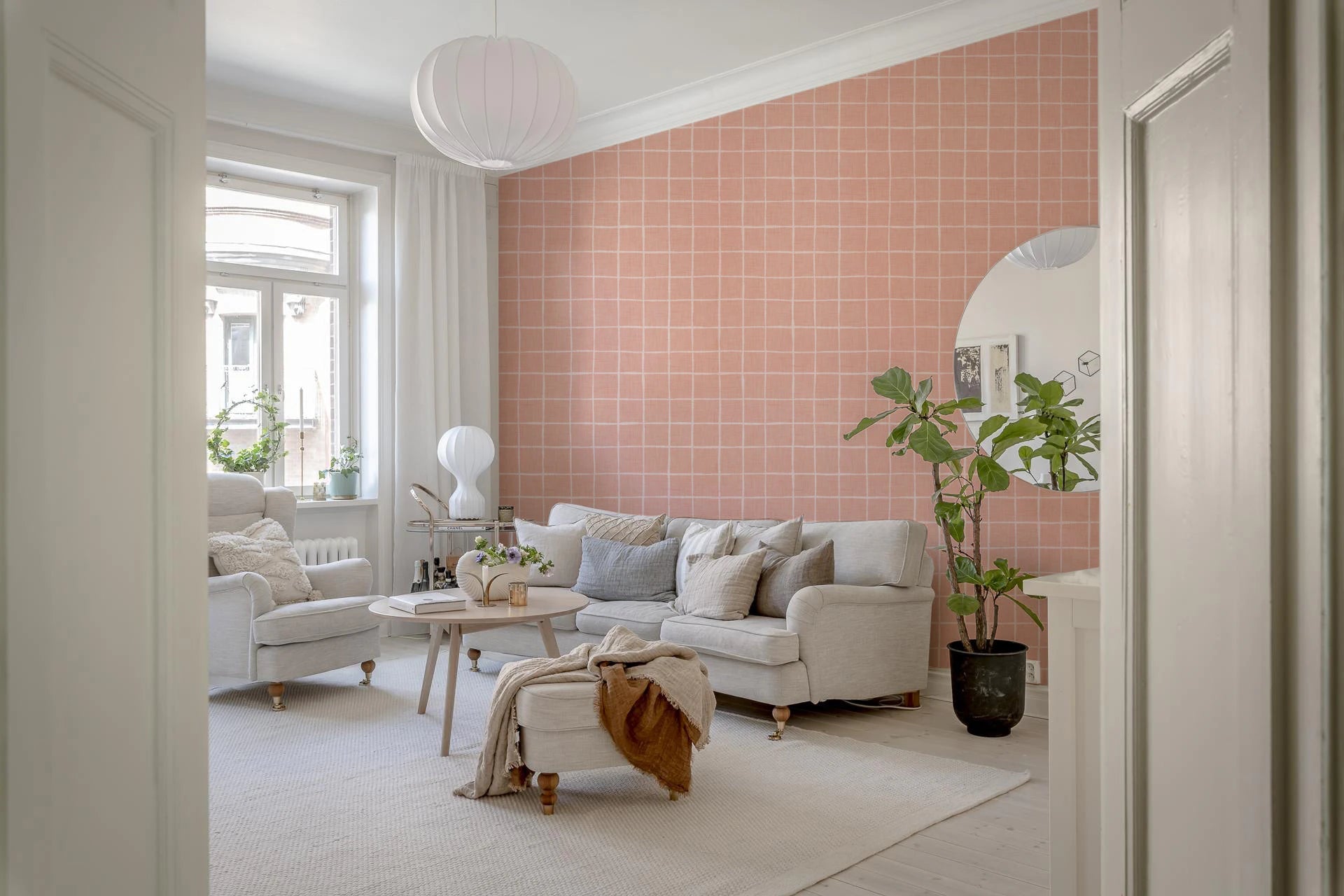 Blush Check Wallpaper⁠