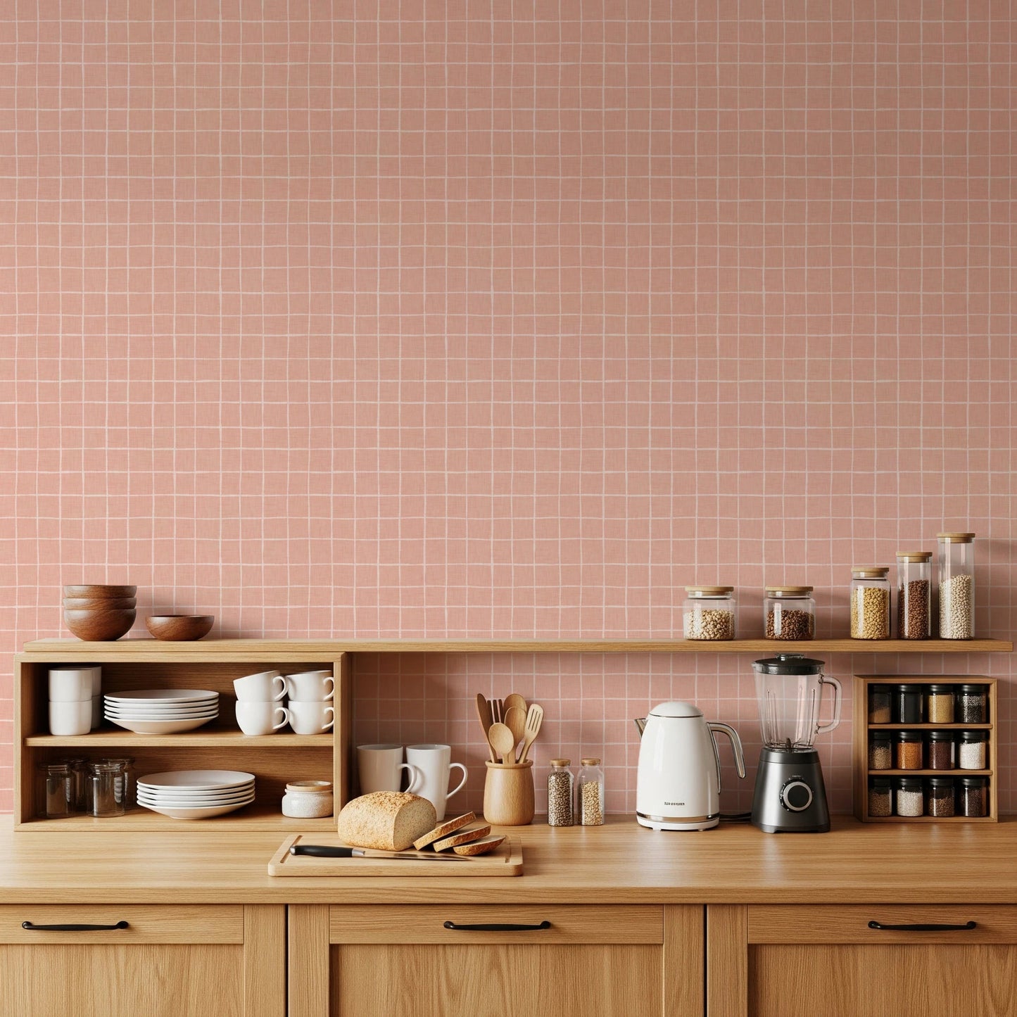 Blush Check Wallpaper⁠