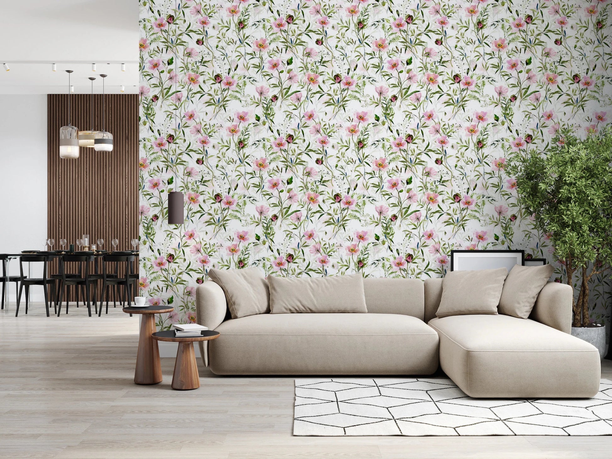 Blush Floral Dream By Uta Naumann Wallpaper⁠