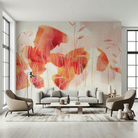 A serene subtle flower wall mural for your decor.

