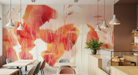 A beautiful blush pink floral wallpaper mural for a modern home.

