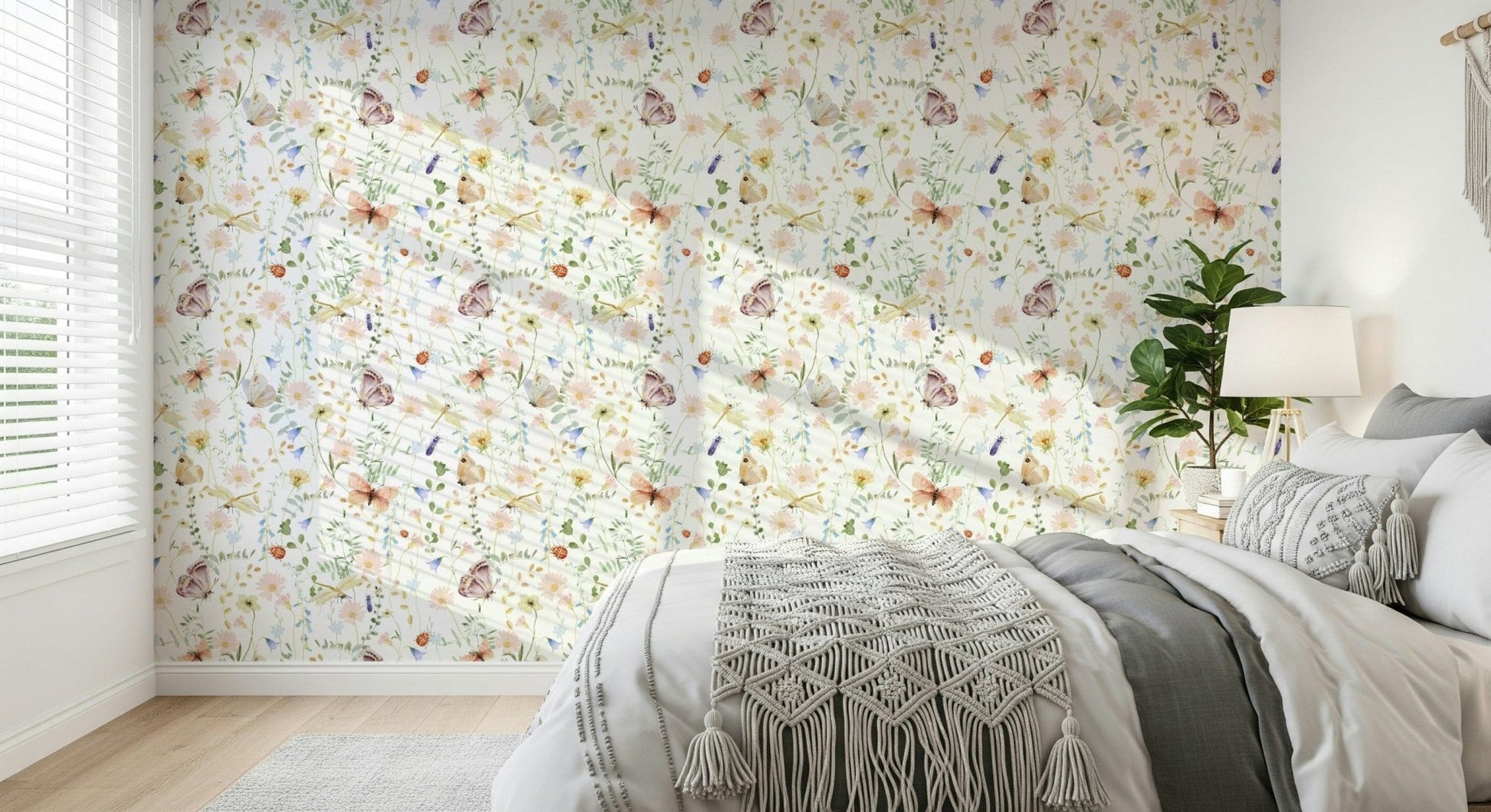 Blush Meadow's Whisper Wallpaper⁠