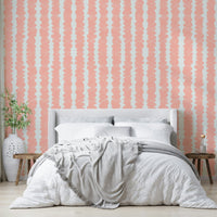Blush Pebble Rows wallpaper for contemporary interiors

