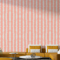 Gentle blush-colored pebble rows wallpaper for bedrooms

