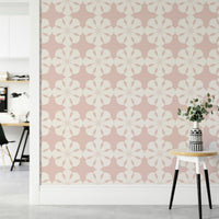 Elegant botanical cutout wallpaper for soft interiors.
