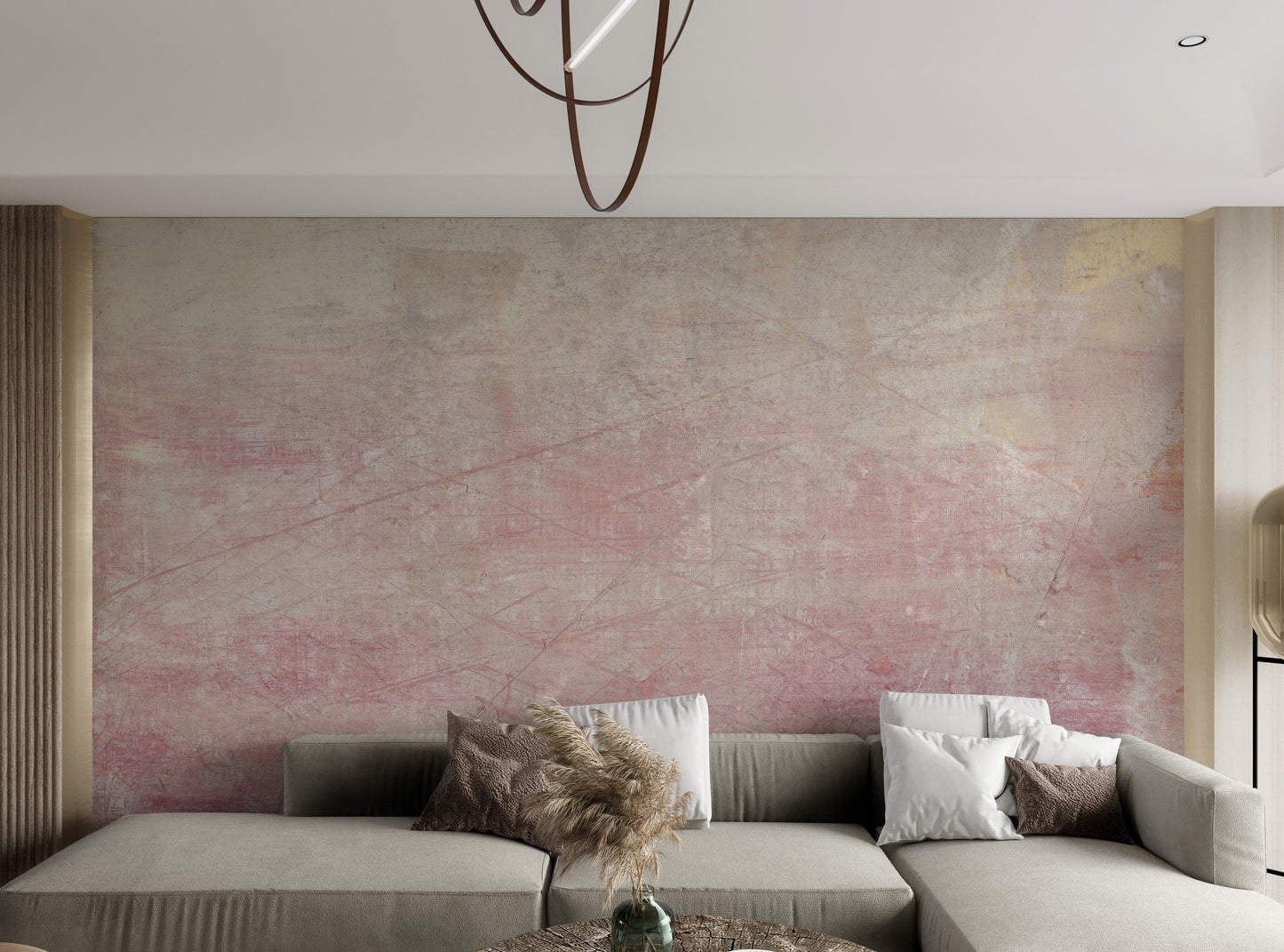 Blush Serenity Textured Wallpaper Mural
