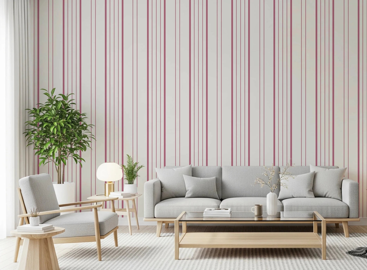 Blush Stripes Wallpaper⁠