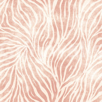 Blush Zebra Stripes wallpaper close-up showing blush pink and cream flowing zebra stripe detail