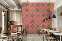 The wallpaper is perfect for an accent wall.

