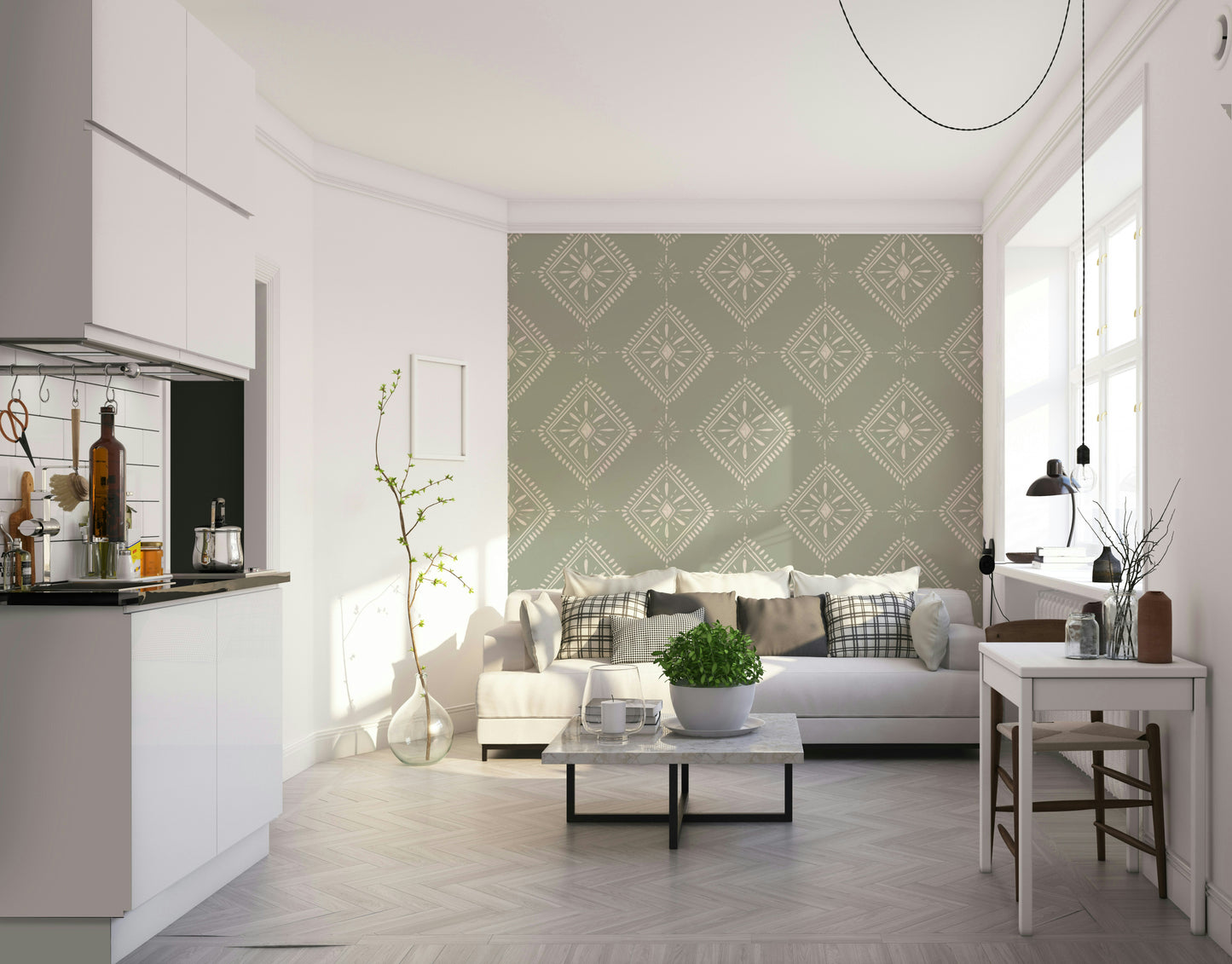 Free-spirited wallpaper pattern

