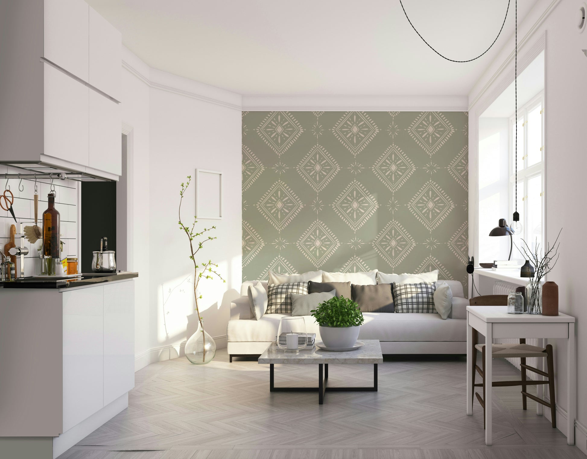 Free-spirited wallpaper pattern

