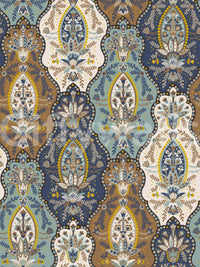 Classic boho paisley wallpaper with intricate linework and a mix of dark and light tones.