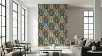 Ornate bohemian paisley wallpaper mural with richly layered decorative patterns.